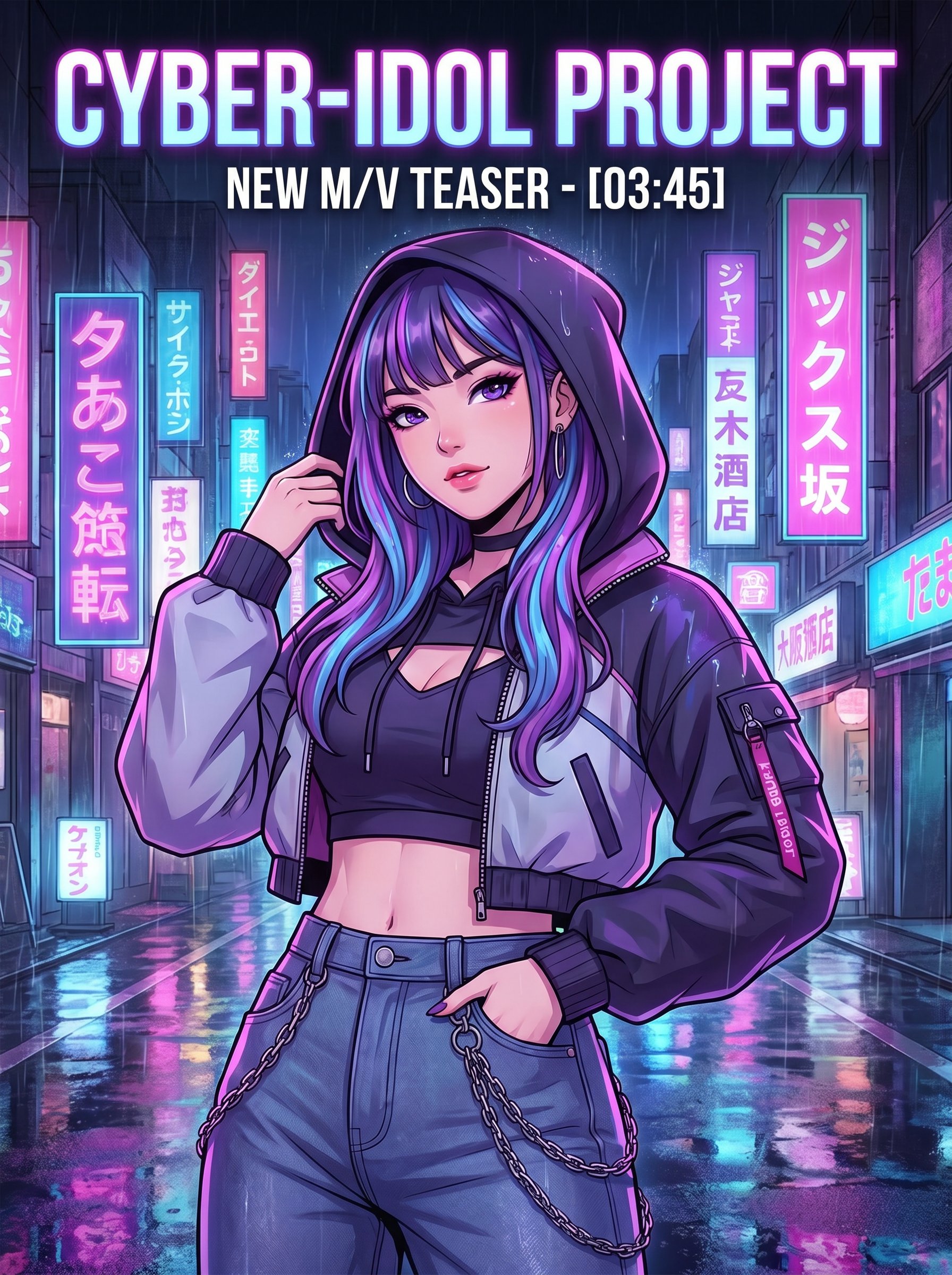 蘑菇视频精选动漫-赛博霓虹夜